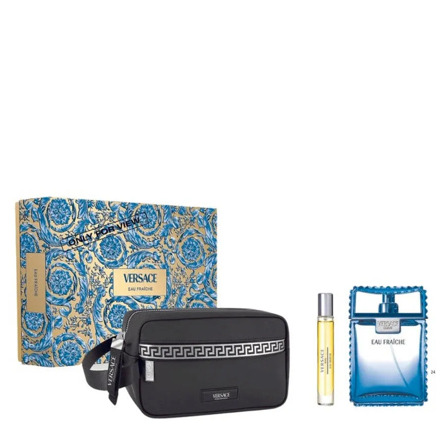 Estuche Versace Eau Fraiche EDT (M) / 3 Pc SP 100 ml; Mini SP 10 ml; Bag - 1 - Privé Perfumes Honduras