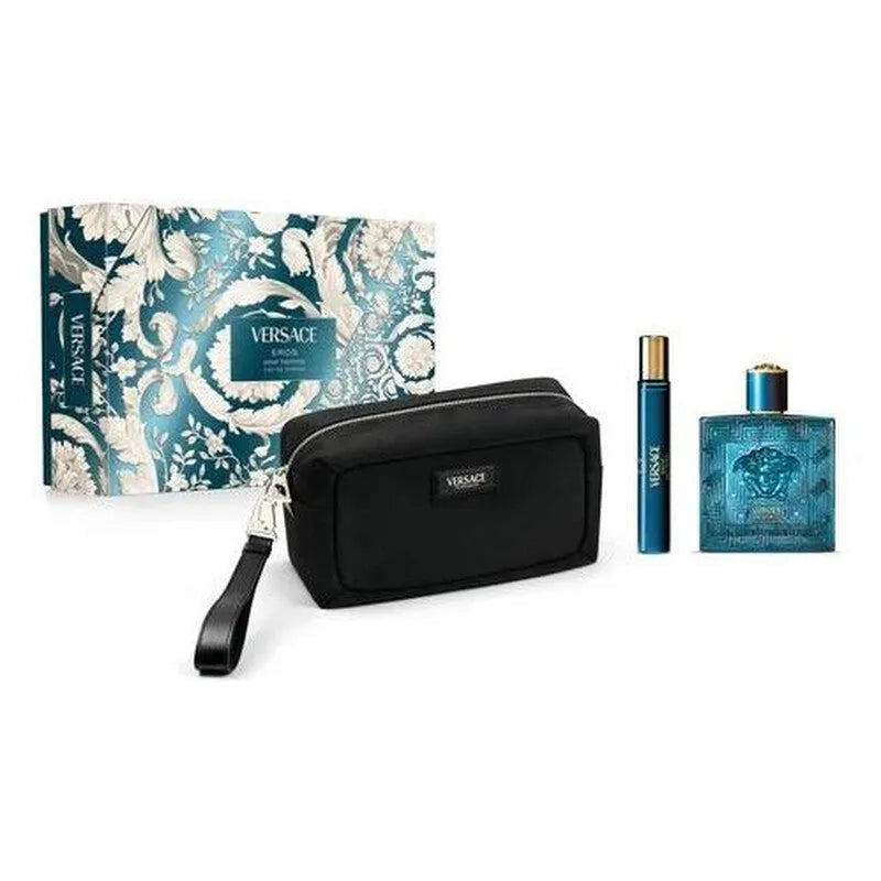 Estuche Versace Eros EDT (M) / 3 Pc SP 100 ml; Mini SP 10 ml; Trousse - 1 - Privé Perfumes Honduras
