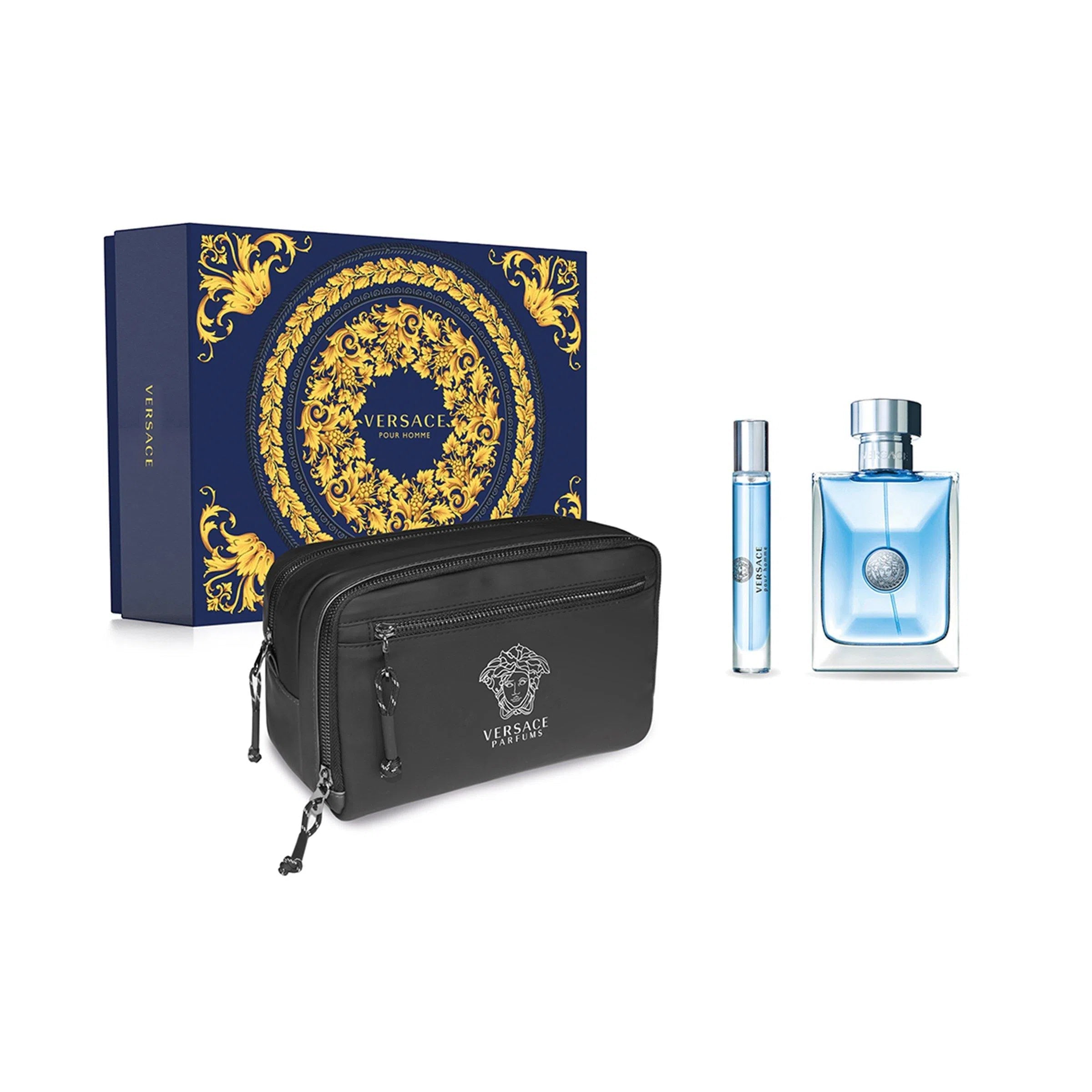 Estuche Versace Pour Homme EDT (M) / 3 Pc SP 100 ml; SP 10 ml; Trousse - 1 - Privé Perfumes Honduras
