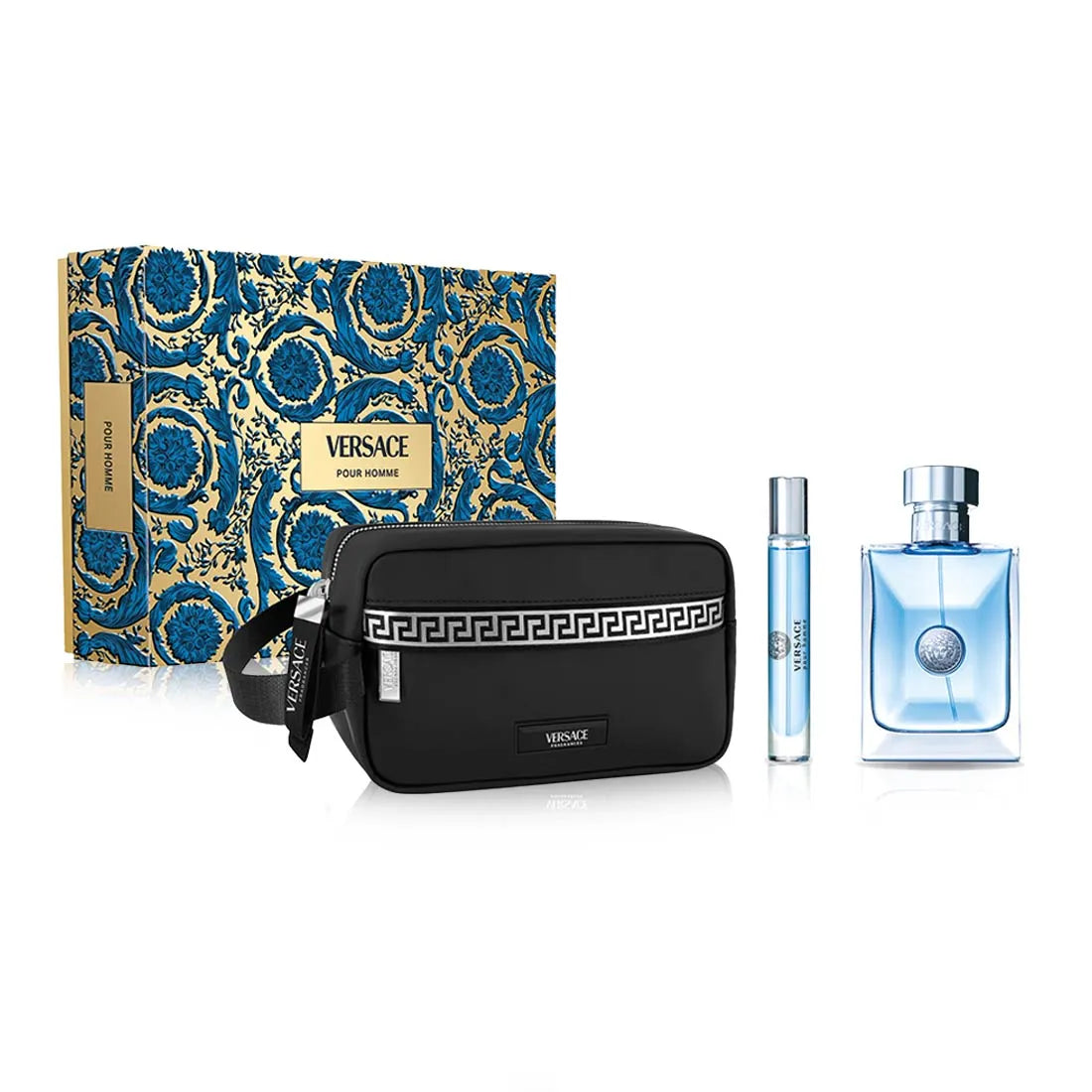 Estuche Versace Versace Pour Homme EDT (M) / 3 Pc SP 100 ml; SP 10 ml; Bag 1 pc - 1 - Privé Perfumes Honduras