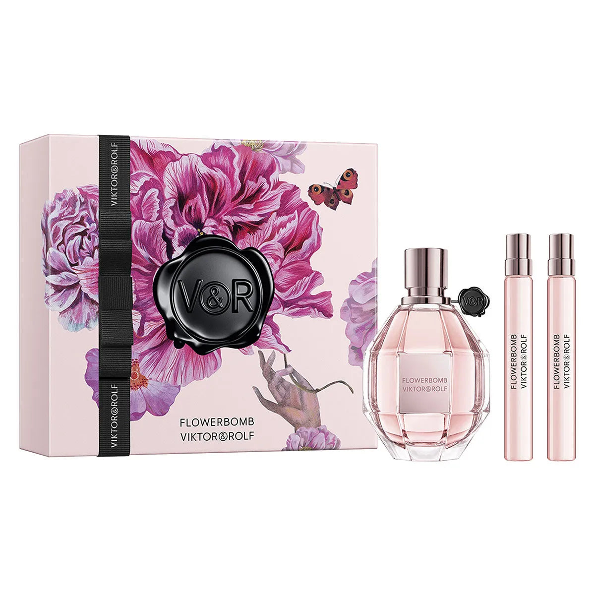 Estuche Viktor & Rolf Flowerbomb EDP (W) / 3 Pc SP 50 ml; SP 10 ml; SP 10 ml - 1 - Privé Perfumes Honduras