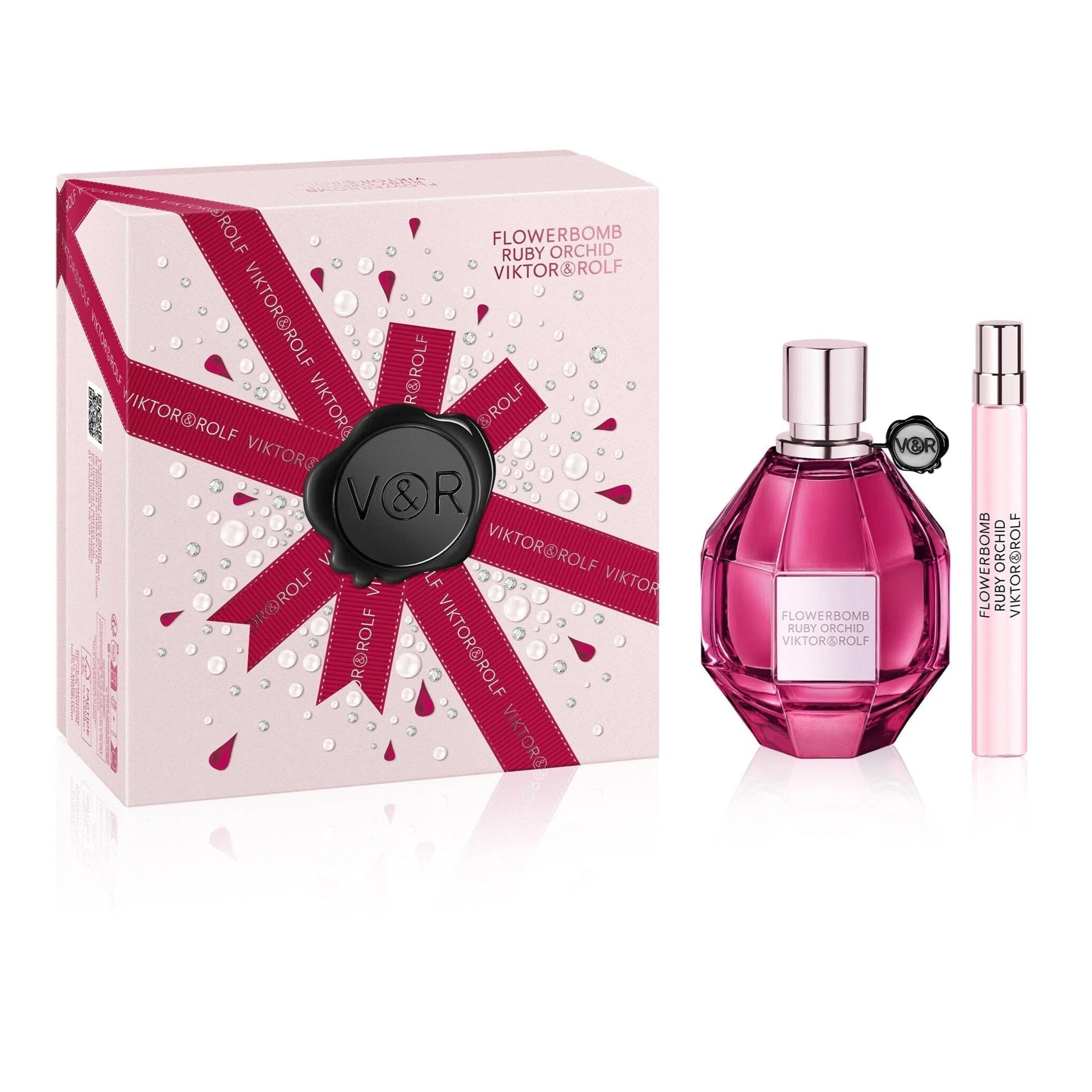 Estuche Viktor & Rolf Flowerbomb Ruby Orchid EDP (W) / 2 Pc SP 100 ml; SP 10 ml - 3614274078640- 1 - Prive Perfumes Honduras