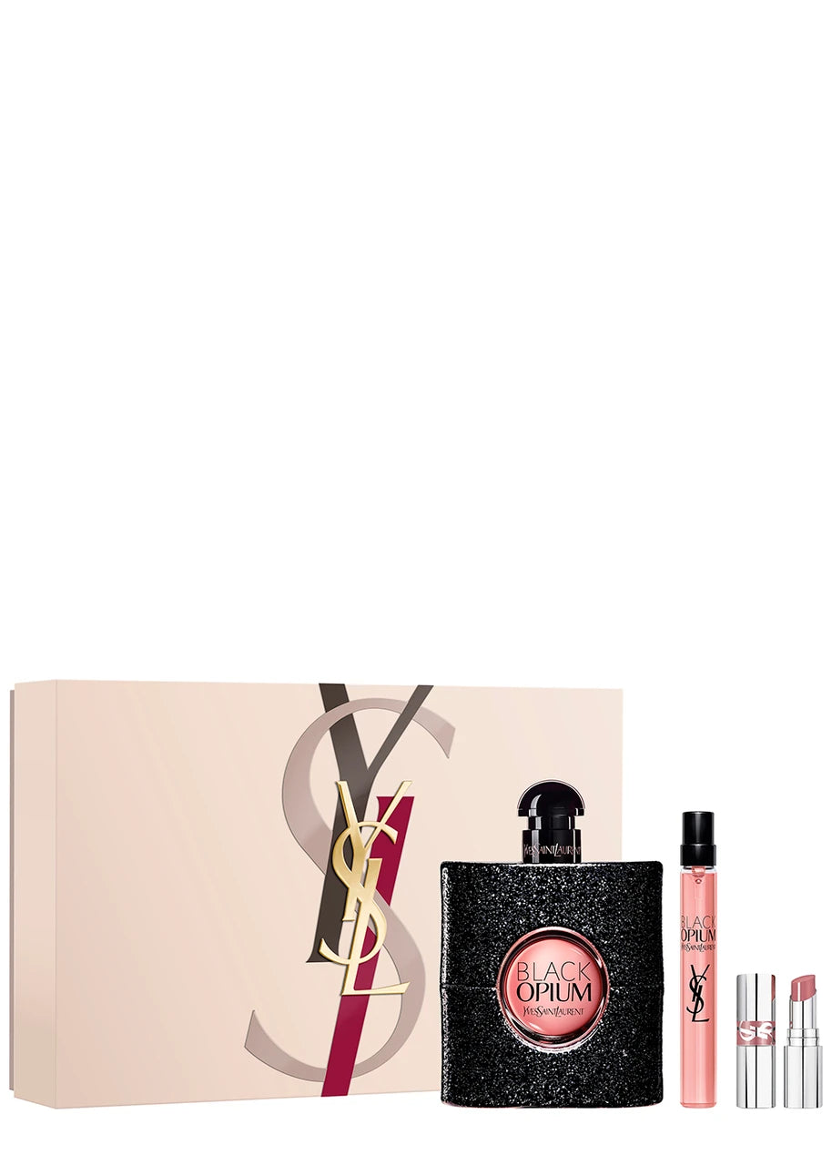 Estuche Yves Saint Laurent Black Opium EDP (W) / 3 Pc SP 90 ml; Mini SP 10 ml; Mini - 1 - Privé Perfumes Honduras