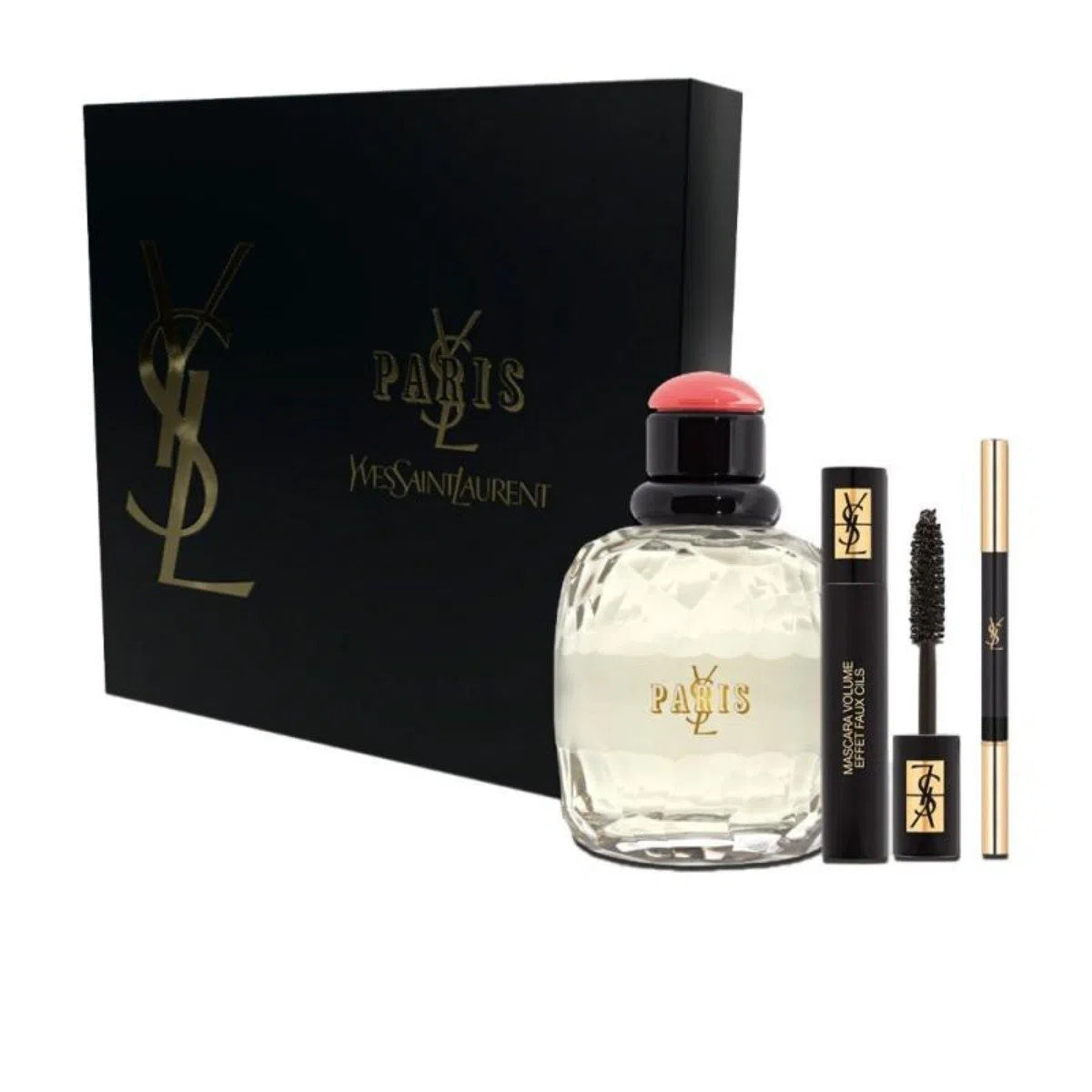 Estuche Yves Saint Laurent Paris EDT (W) / 3 Pc SP 125 ml; Lipstick; Mascara - 1 - Privé Perfumes Honduras
