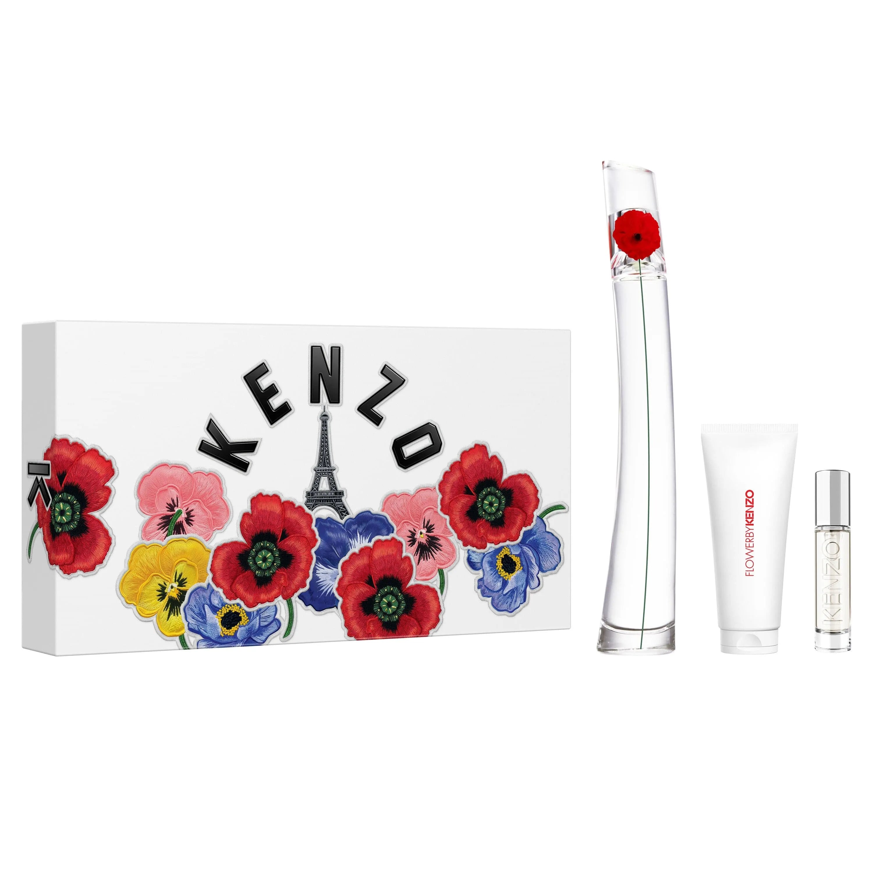 Estuche Kenzo Flower EDP (W) / 3 Pc SP 100 ml; BL 75 ml; SP 10 ml - 1 - Privé Perfumes Honduras