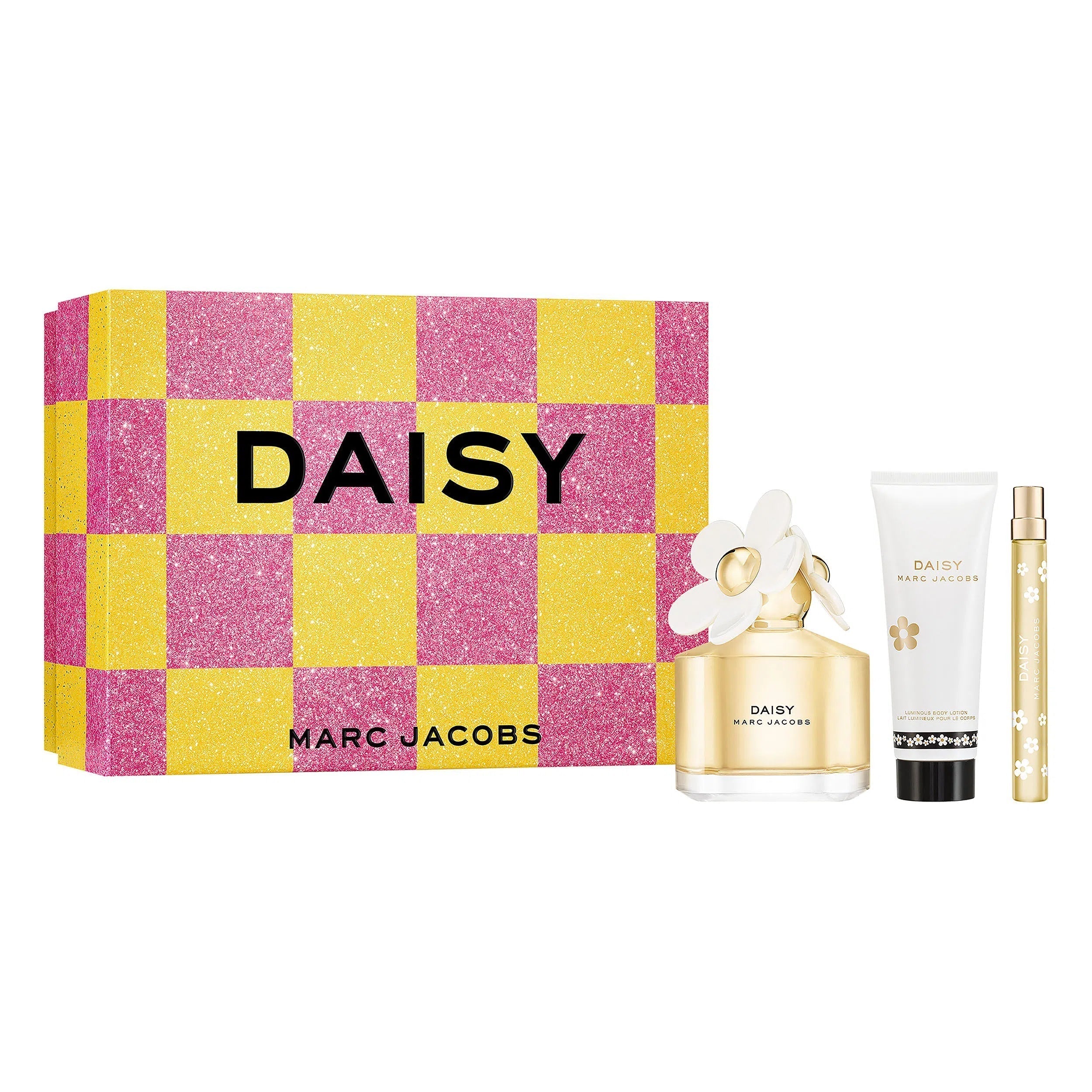 Estuche Marc Jacobs Daisy EDT (W) / 3 Pc SP 100 ml; BL 75 ml; TS 10 ml - 1 - Privé Perfumes Honduras