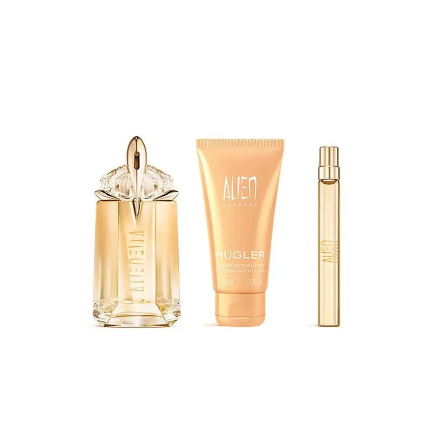 Estuche Mugler Alien Goddess EDP (W) / 3 Pc SP 60 ml; BL 50 ml; Mini SP 10 ml - 1 - Privé Perfumes Honduras