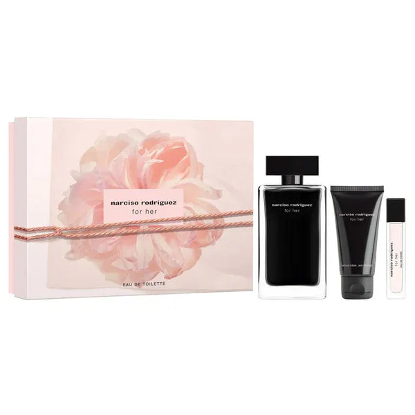 Estuche Narciso Rodriguez for Her EDT (W) / 3 Pc SP 100 ml; BL 50 ml; Mini SP 10 ml - 1 - Privé Perfumes Honduras
