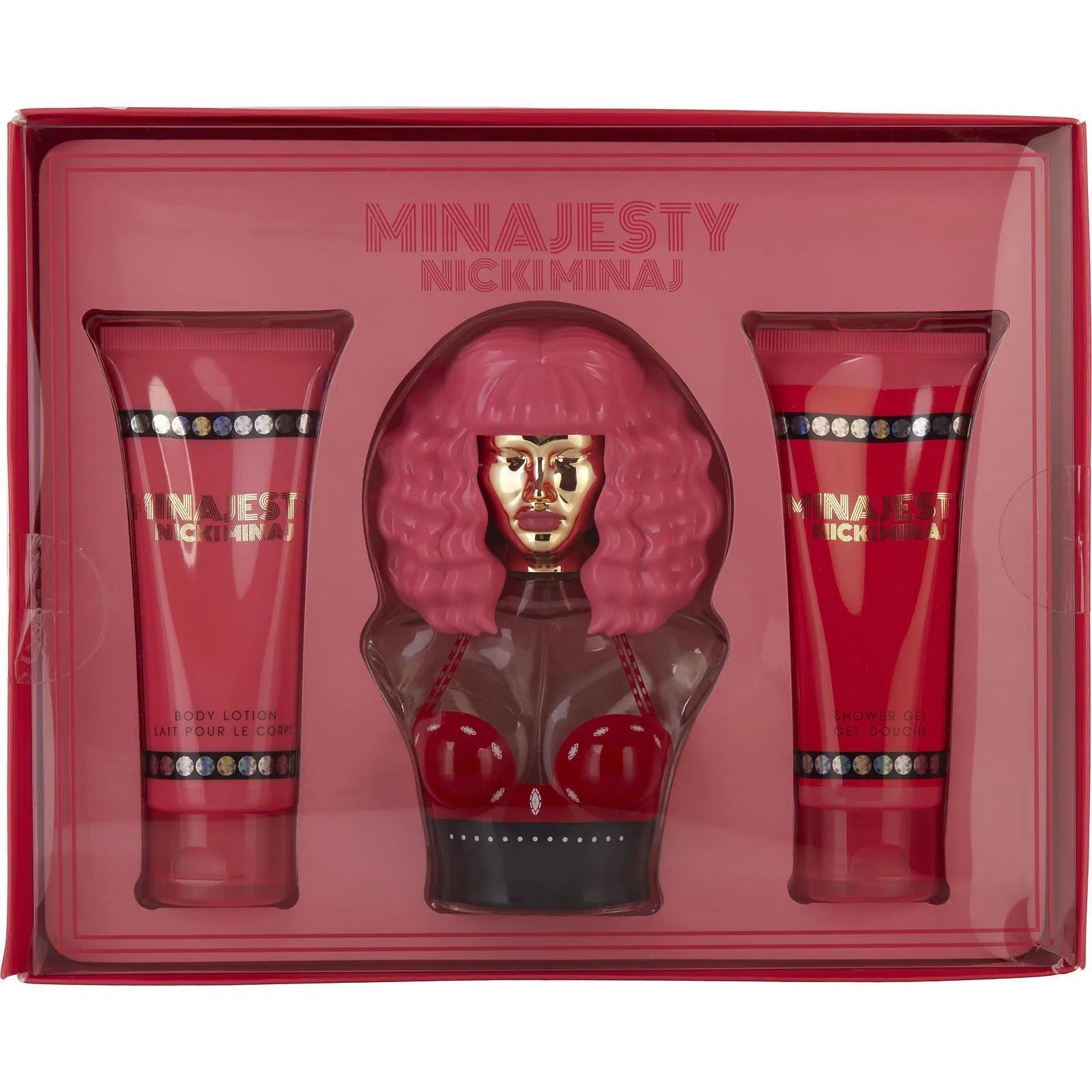 Estuche Nicki Minaj Minajesty EDP (W) / 3 Pc SP 100ml; BL 120 ml; SG 100 ml - 1 - Privé Perfumes Honduras