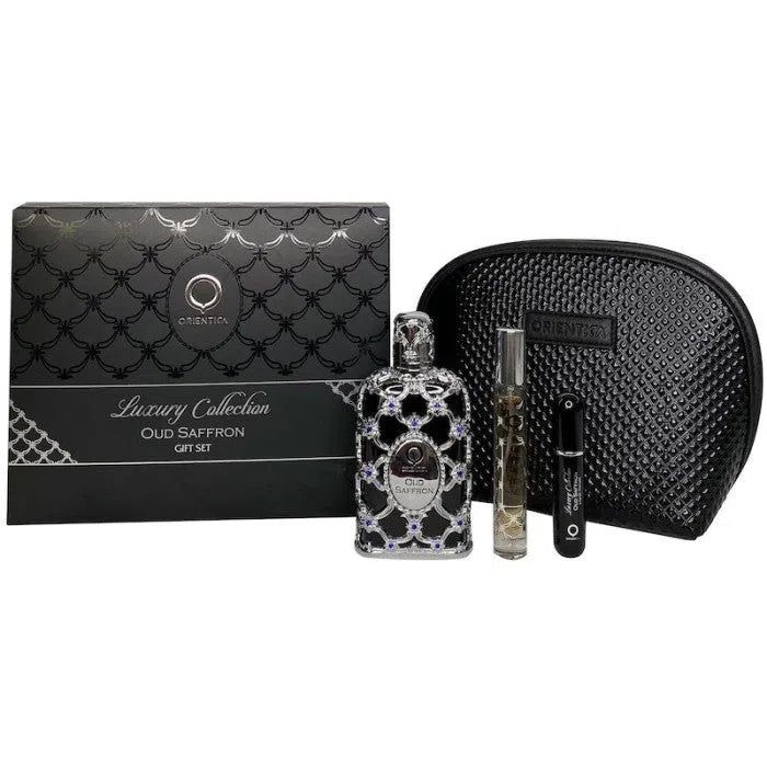 Estuche Orientica Oud Saffron EDP (U) / 3 Pc SP 80 ml; Mini; Atomizer; Bag - 1 - Privé Perfumes Honduras