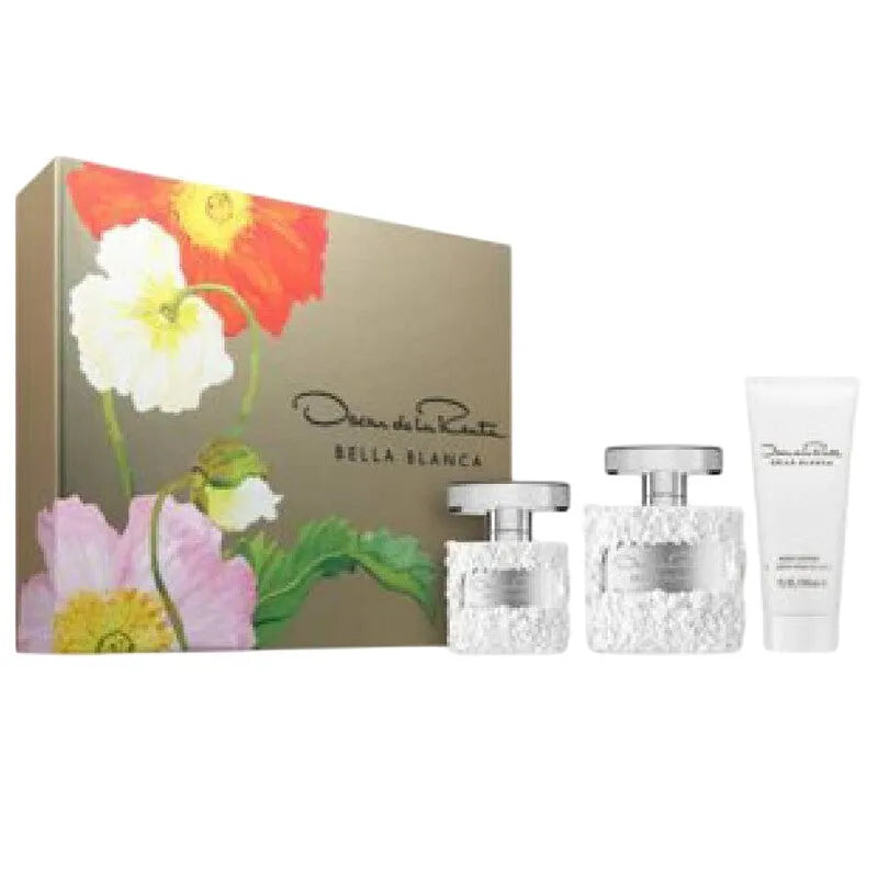 Estuche Oscar de la Renta Bella Blanca EDP (W) / 3 Pc SP 100 ml; BL 100 ml; Mini SP 30 ml - 1 - Privé Perfumes Honduras