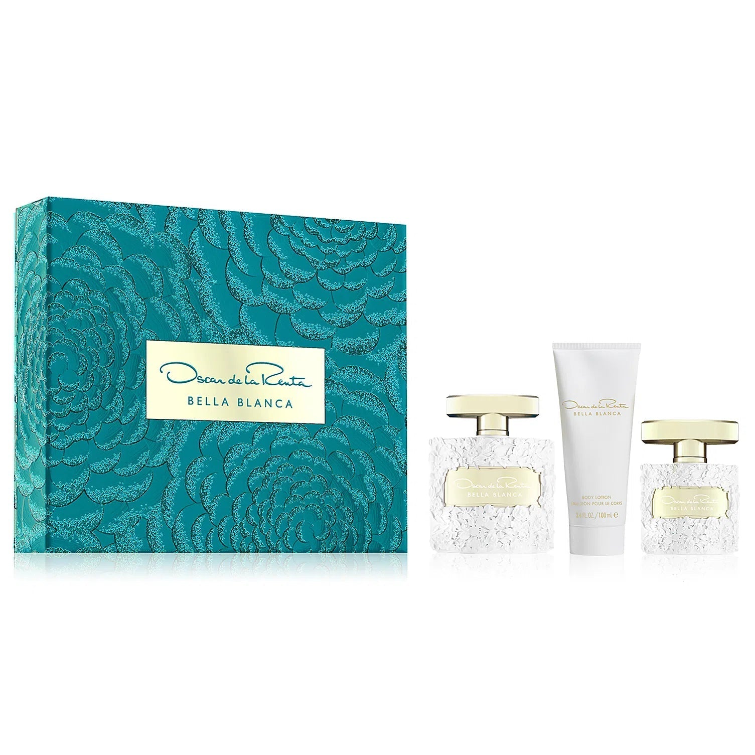 Estuche Oscar De La Renta Bella Blanca EDP (W) / 3 Pc SP 100 ml; SP 30 ml; BL 100 ml - 1 - Privé Perfumes Honduras