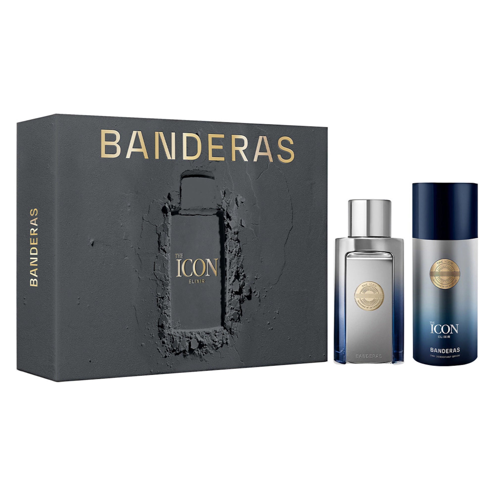Perfume Antonio Banderas The Icon Elixir EDP (M) / 2 PC SP 100 ml; DEO 150 ml - 1 - Privé Perfumes Honduras