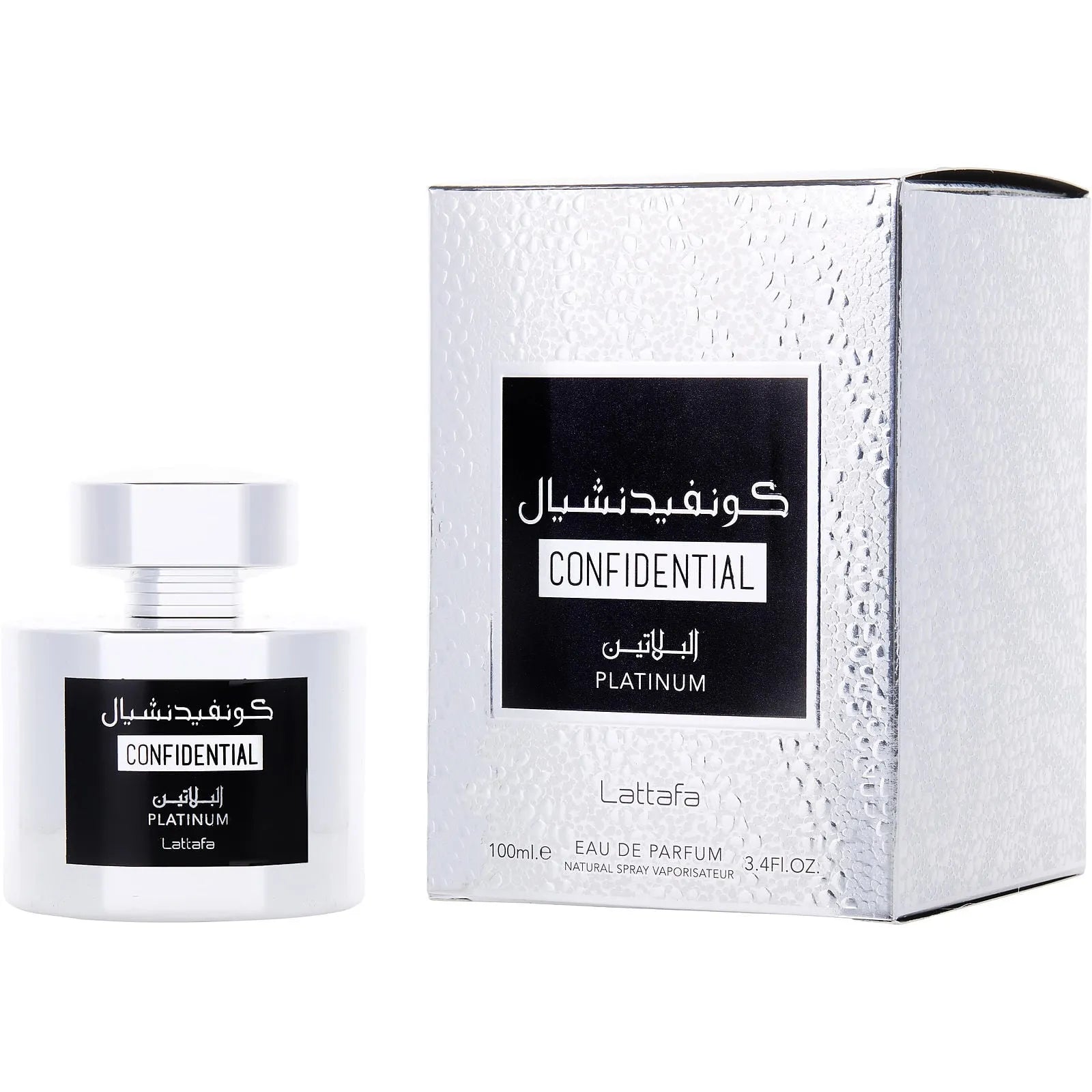 Perfume Lattafa Confidential Platinum EDP (U) / 100 ml - 1 - Privé Perfumes Honduras