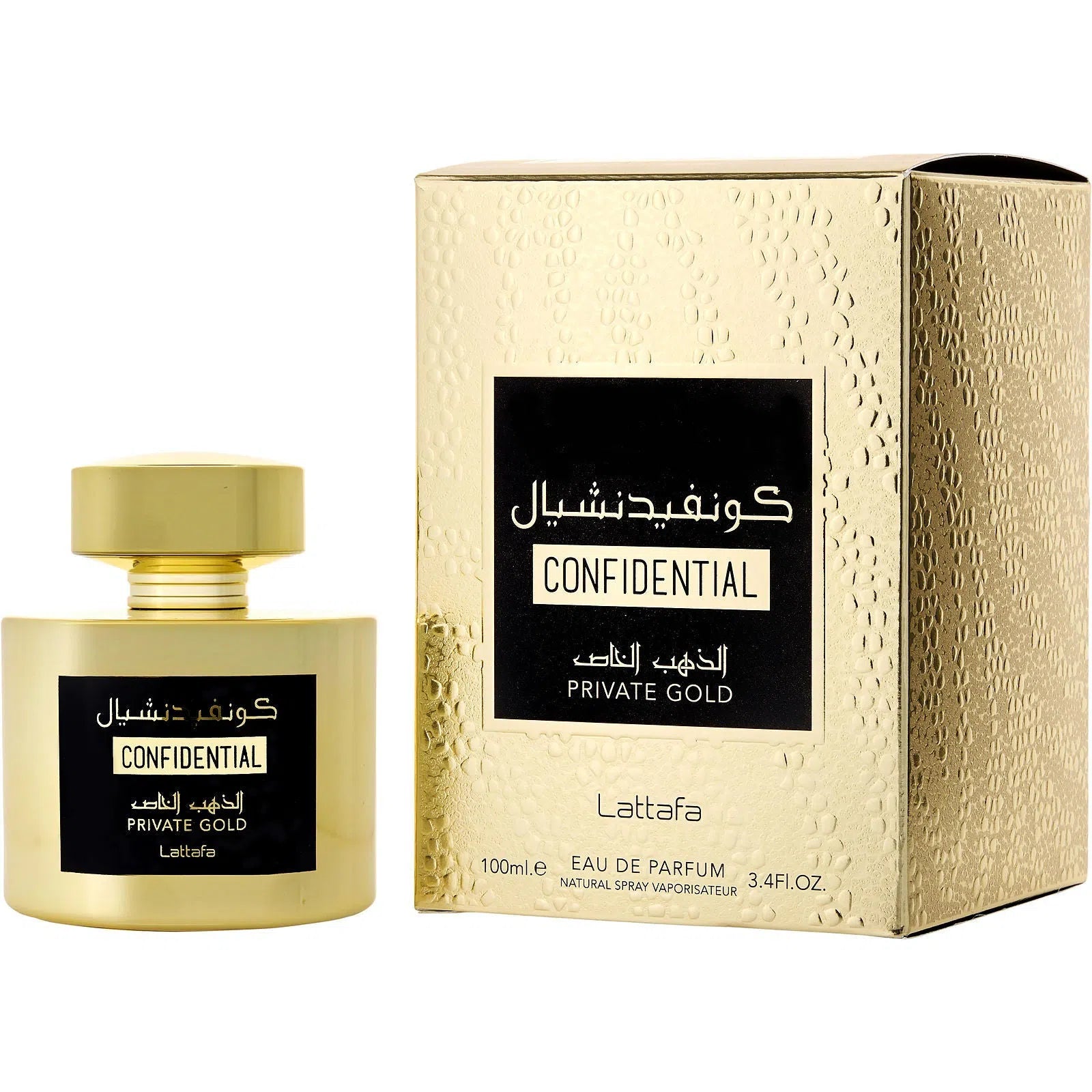 Perfume Lattafa Confidential Private Gold EDP (U) / 100 ml - 6291107459707- 1 - Prive Perfumes Honduras