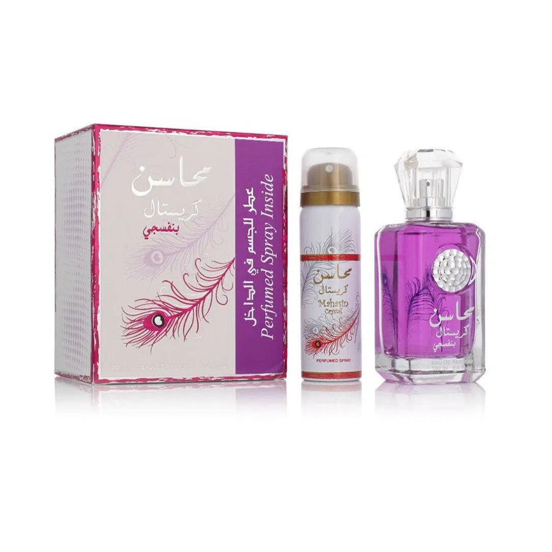 Perfume Lattafa Mahasin Crystal Banafsaj EDP (U) / 100 ml - 6291106063691- 1 - Prive Perfumes Honduras