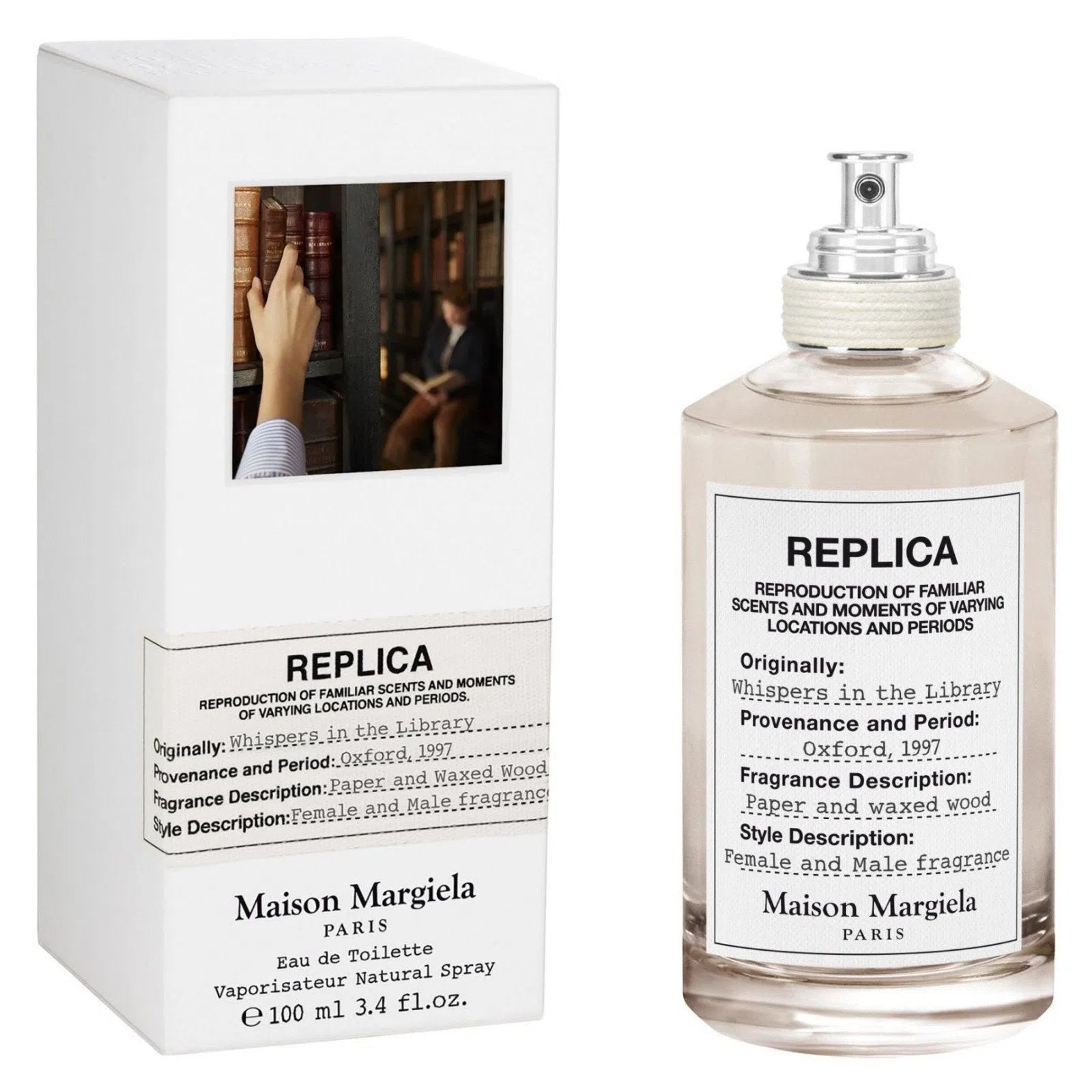 Perfume Maison Margiela Replica Whispers In The Library EDT (U) / 100 ml - 3614272404694- 1 - Prive Perfumes Honduras