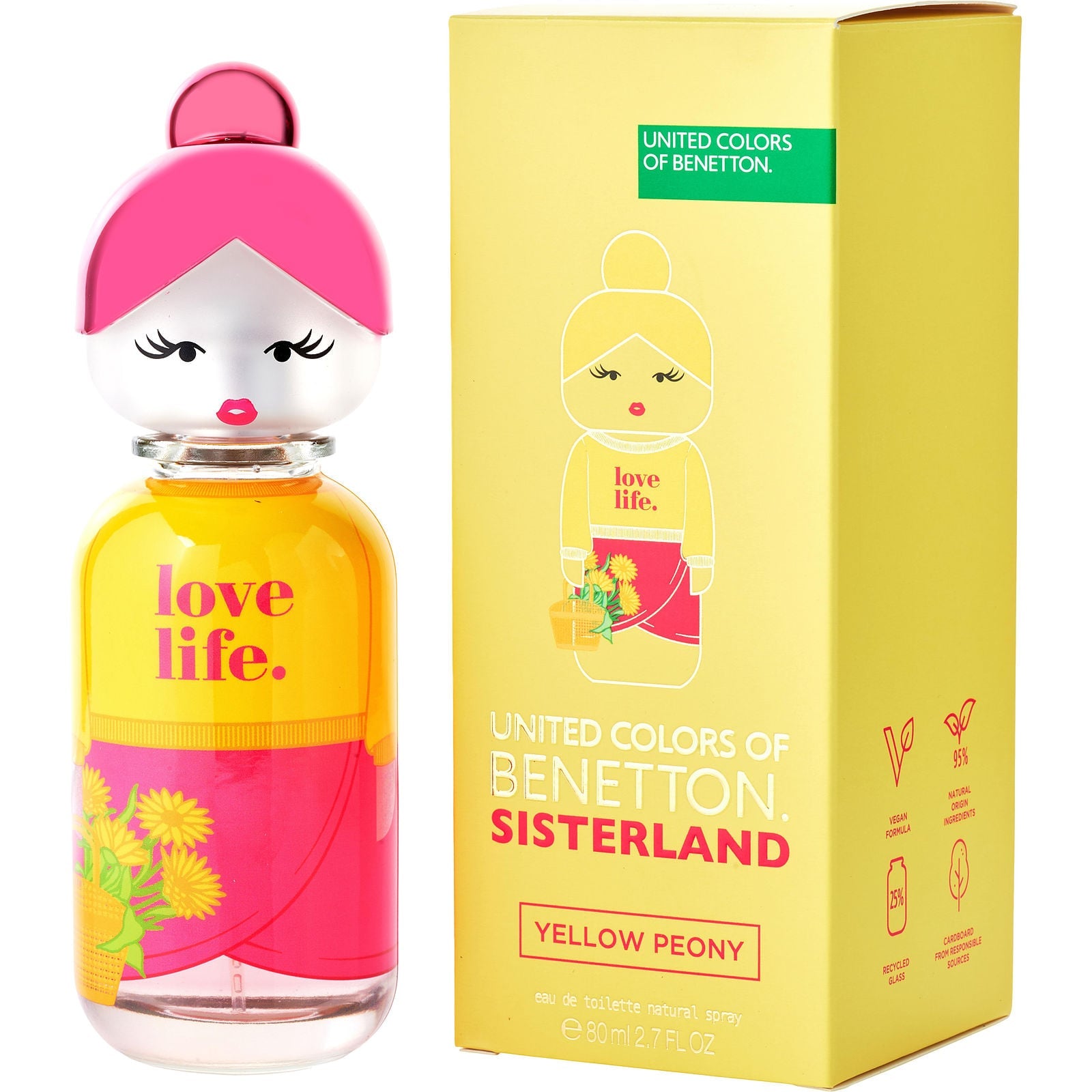 Perfume United Colors of Benetton Sisterland Yellow Peony EDT (W) / 80 ml - 1 - Privé Perfumes Honduras