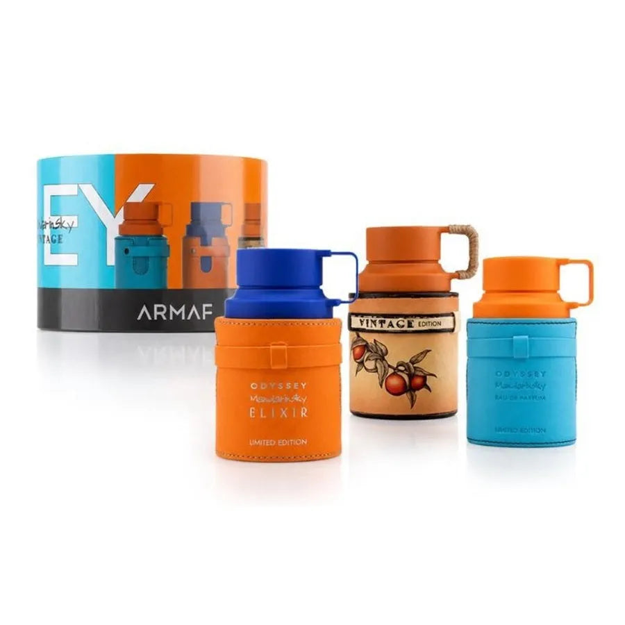 Perfumes Mini Armaf Wheel of Odyssey Mandarin Sky EDP (U) / 3 Pc SP 30 ml Mandarin Sky; Elixir; Vintage - 1 - Privé Perfumes Honduras